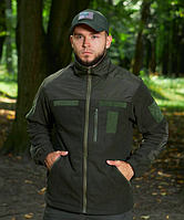 Тактическая флиска олива ЗСУ теплая армейская флисовая кофта военная флиска олива НГУ флисовка хаки