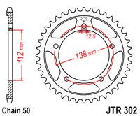 Зірка задня JT Sprockets JTR302.43 HONDA CBR 600F,CBF 1000,