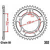 Зірка задня JT Sprockets JTR302.43 HONDA CBR 600F,CBF 1000,, фото 3