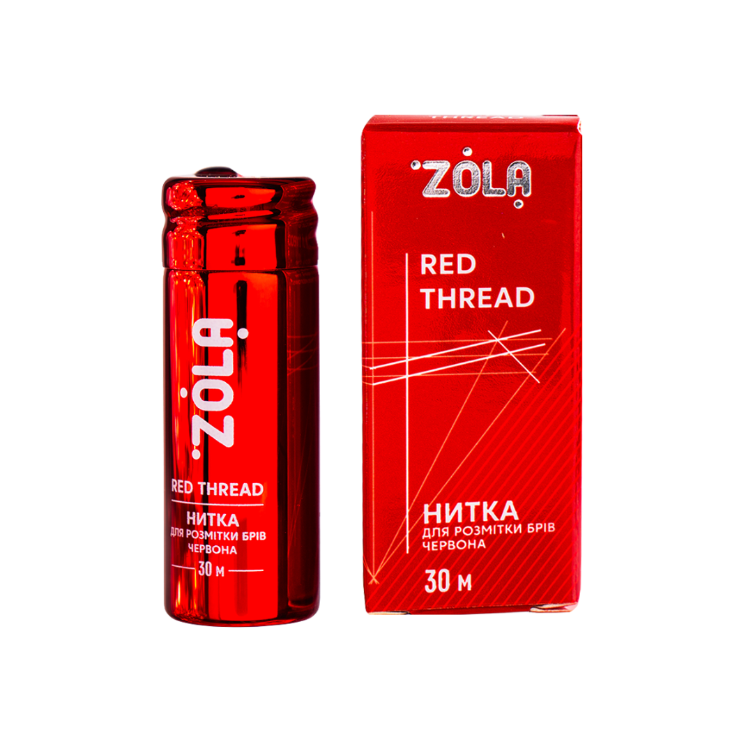 ZOLA Нитка для розмітки брів 30 м (Червона)