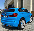 Дитячий електромобіль BMW X5 M (синій колір) + кондиционер, фото 5
