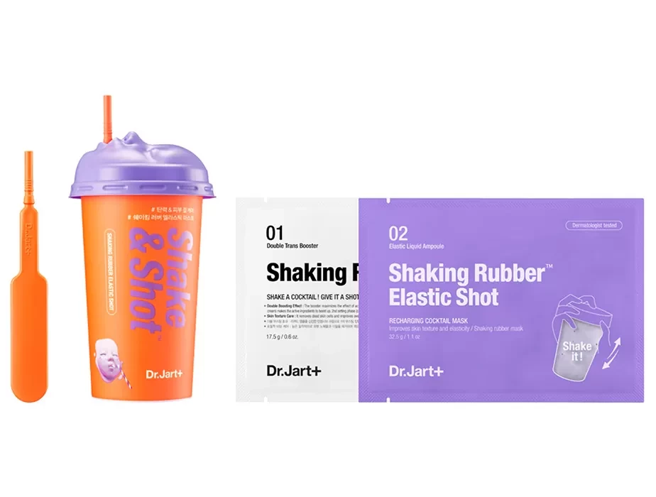 Придающая упругость альгинатная маска для лица Dr. Jart+ Shake & Shot Rubber Elastic Mask, 40мл - фото 2 - id-p1941167836