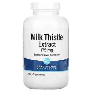 (уцінка термін по 6.25) Розторопша для печінки Lake Avenue Nutrition Milk Thistle Extract 175 мг (Силімарин) 90 капс.