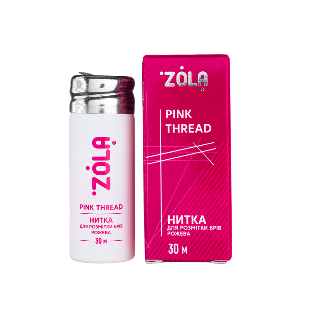 ZOLA Нитка для розмітки брів 30 м (Рожева)