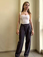 Женские молодежные прямые брюки, ткань костюмка люкс Арт. 8804/1А320 42/44