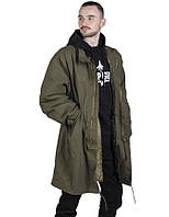Куртка тактическая парка тактическая с капюшоном Mil-Tec US SHELL M65 оливковая L