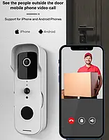 Відеодомофон дверний WiFi розумний бездротовий відеодзвінок камера у дверний вічок Tuya