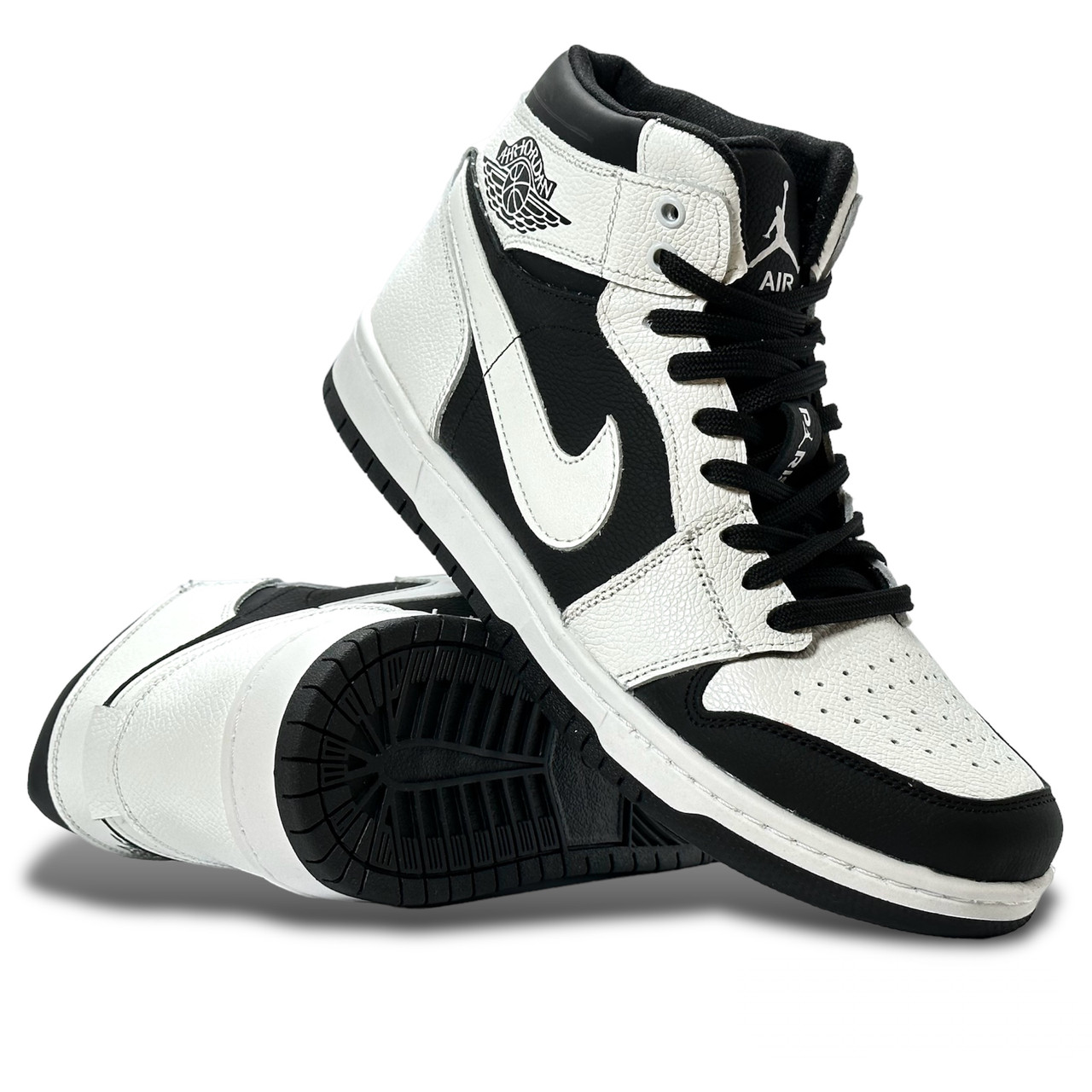 Кросівки жіночі весняні Nike Air Jordan 1 шкіряні чорно-білі демі осінь/весна
