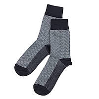 Мужские высокие хлопковые носки с широкой резинкой Krokus (серый) 39-42