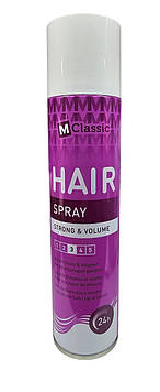 Лак для волосся M classic Hair spray 3 strong & volume 400 мл.