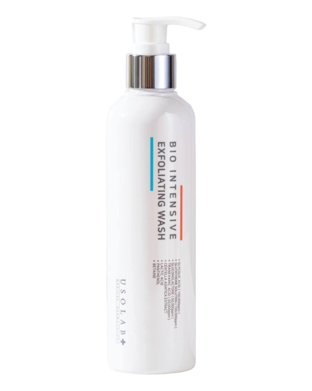 USOLAB Bio Intensiv exfolianting Wash 250 ml - Інтенсивний кислотний гель-пілінг з освітлюючим ефектом