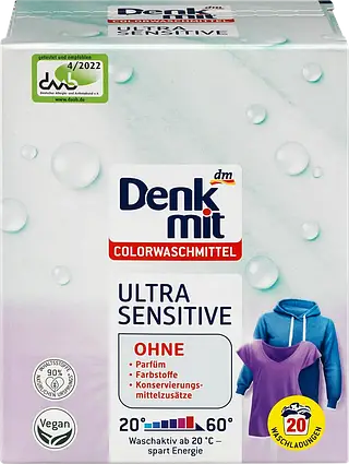 Пральний порошок Denk mit DM Ultra Sensitive 1.215кг (18пр) Німеччина