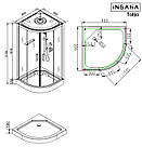 Гідробокс INSANA Talija 90х90 низький піддон, фото 9