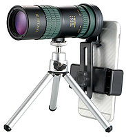 Монокуляр для смартфона с зумом 8-24x30 Телескоп дальнего видения со штативом