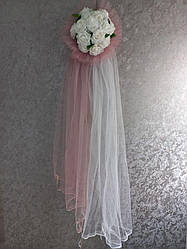 Ікебана на весільну машину пудра. Прикраси на весільний автомобіль