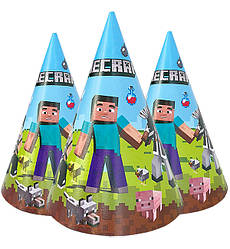 Ковпачки на день народження "Майнкрафт" (5шт)