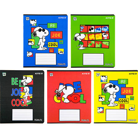 Зошит шкільний Kite Snoopy SN22-234, 12 аркушів, лінія, фото 1