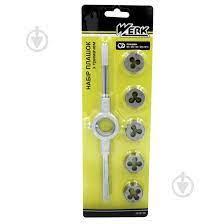 Набір плашок WERK з тримачем 6 одиниць, фото 1