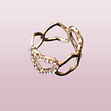 Кільце перстень Серця з каменями розмір 17.5, фото 2
