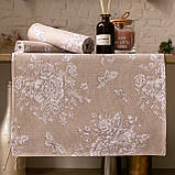Рушник лляний великий "Шантилья бежевий" 75х40 см., фото 3
