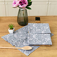 Рушник лляний великий "Вензель темний" 75х40 см.