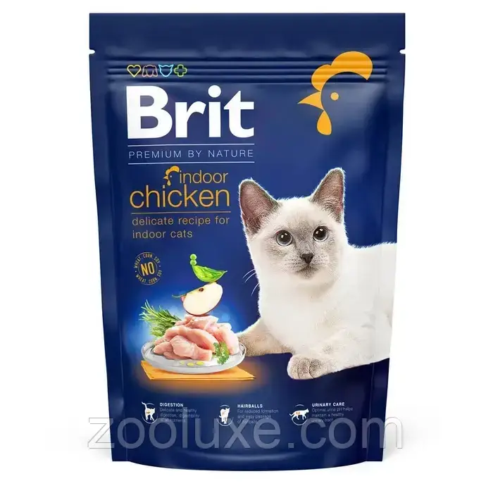 Brit Premium by Nature Indoor Chicken 800 г корм для кішок Бріт Преміум Індор Курка