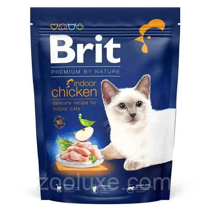 Brit Premium by Nature Indoor Chicken 300 г корм для кішок Бріт Преміум Індор Курка