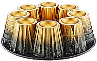 Форма для випікання кексу O.M.S. Collection 3280 26 см для випічки з гранітним покриттям Золотий (Туреччина)