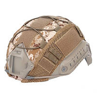 Кавер для шлема FAST с эластичным шнурком Wosport койот камуфляж Digital Desert