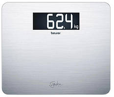 Ваги Beurer підлогові, 200кг, товщина 8мм, аnti-fingerprint, AAAx3 в комплекті, скло/сталь, сірий Baumar - Порадуй Себе