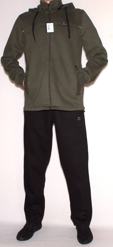 Утеплений чоловічий спортивний костюм Escetic L,XL,XXL,3XL ХакІ, XL, фото 2