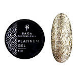 Saga Гель для дизайну Platinum Gel №02 (золото, металік), 8 мл, фото 3