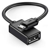 Micro USB OTG кабель-адаптер Ugreen US133 10396 (Черный, 12см)