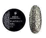 Saga Гель для дизайну Platinum Gel №04 (холодне срібло, металік), 8 мл, фото 3