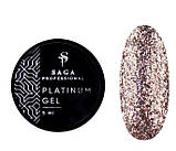 Saga Гель для дизайну Platinum Gel №05 (рожевий, металік), 8 мл, фото 3
