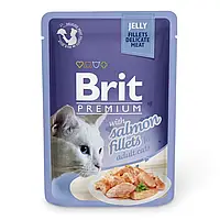 Brit Premium Cat Salmon Fillets Jelly 85 г влажный корм для котов (филе лосося в желе)