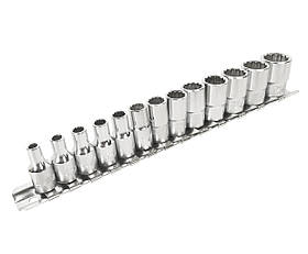 Набір головок 1/4" 4-14 мм. 12гр.13ед. T213M JTC