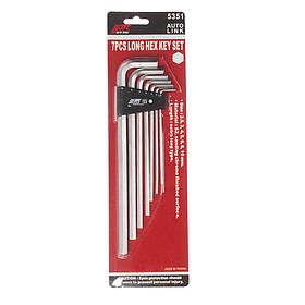 Набір кутових ключів HEX 2.5-10 мм подовжених 7 од. 5351 JTC