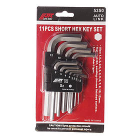 Набір кутових ключів HEX 1.5-12 мм 11 од. 5350 JTC
