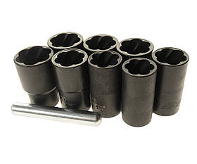 Набір головок глибоких для пошкоджених болтів і гайок 1/2" 9 од. 4399S JTC