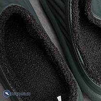 Чоловічі утеплені гумові тапки кольору хакі, фото 4