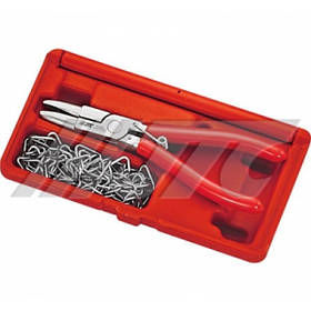 Кліщі для обтискання кілець кріплення оббивки сидінь (100колець у комплекті) 5536S JTC