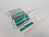 Палички для Суші бамбукові 230 мм Ø4,2 мм(100 шт)(1 пач)палочки в паперовій індивідуальній упаковці, фото 2
