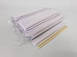 Палички для Суші бамбукові 225 мм Ø5 мм(100 шт)(1 пач)палочки в паперовій індивідуальній упаковці, фото 2