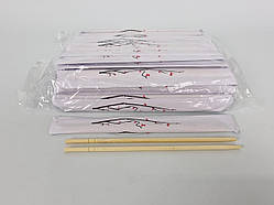 Палички для Суші бамбукові 200 мм Ø5 мм(100 шт)(1 пач)палочки в паперовій індивідуальній упаковці