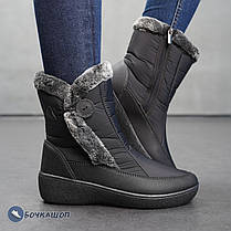 Жіночі дутики з хутром на замку з регулятором підйому, фото 4