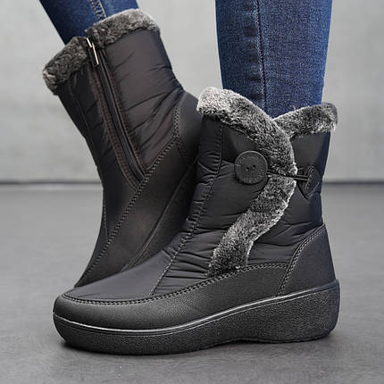 Жіночі дутики з хутром на замку з регулятором підйому, фото 1