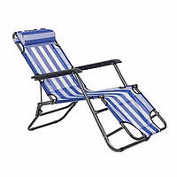 Шезлонг лежак із підлокітником сітка довжина 180 см