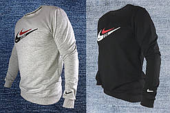 Чоловічий брендовий світшот NIKE (Найк) весняний осінній сірий Туреччина. Кофти світшоти. Чоловічий одяг