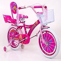 Дитячий Велосипед 18" колеса Beauty Сталевий від 5 років Рожевий